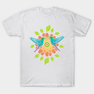 Flower and Hummingbirds T-Shirt